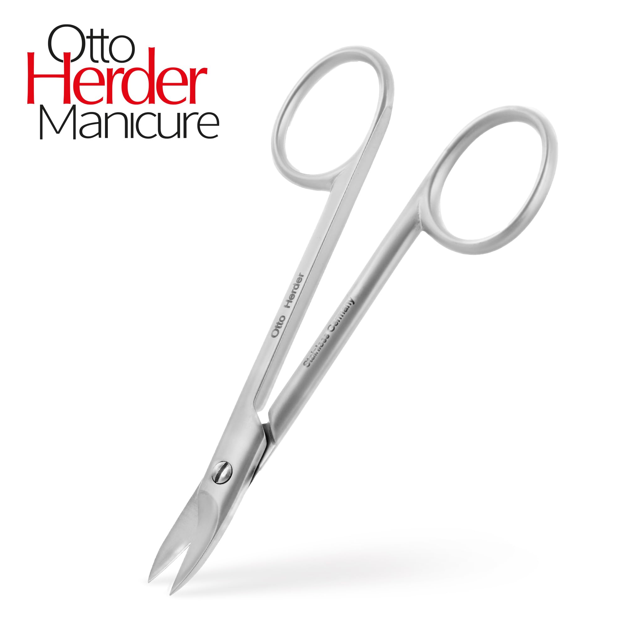 Otto Herder manicure Ciseaux à ongles extra forts droits 10,5 cm pour le soin des pieds en acier inoxydable de qualité supérieure