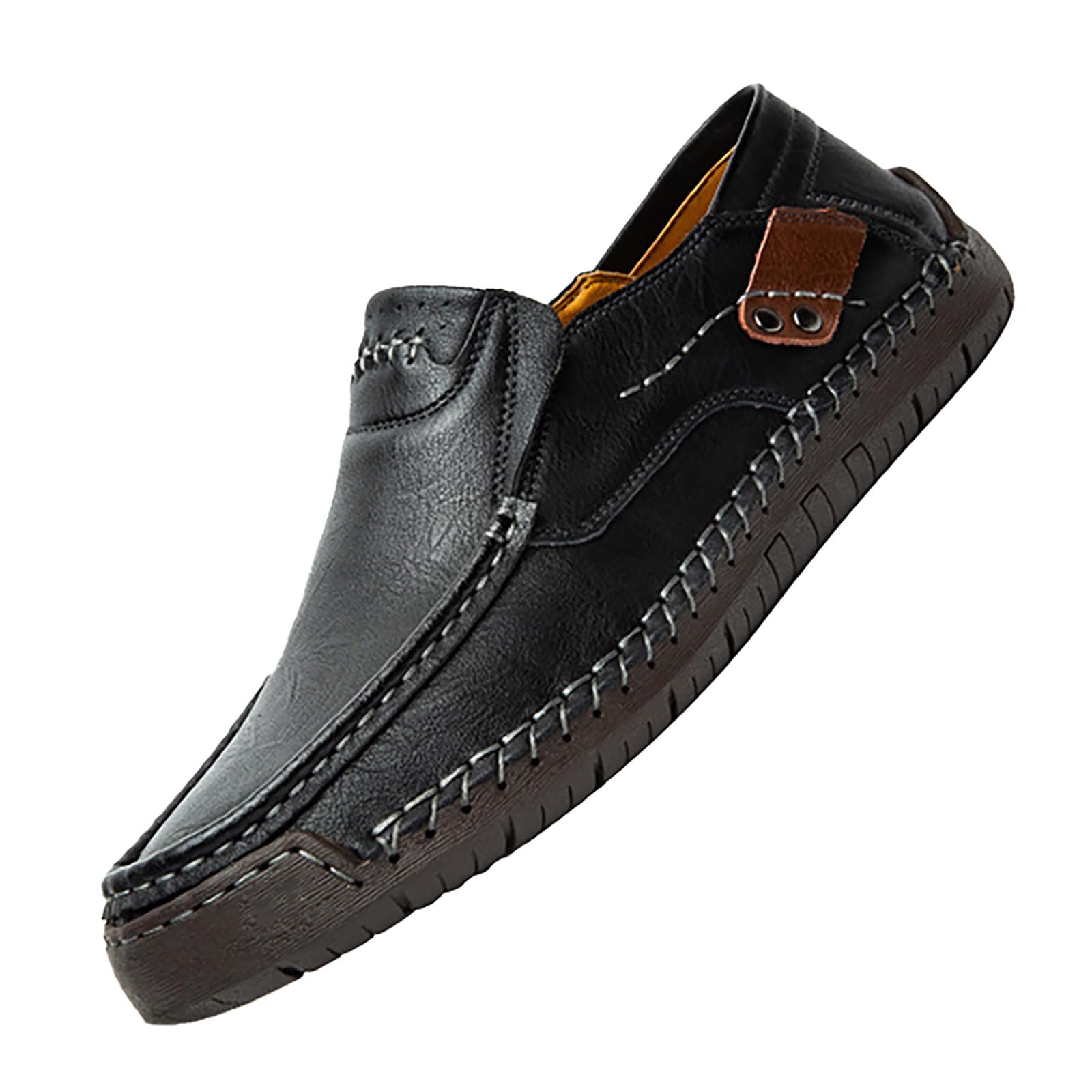Mocasines de cuero para hombre, sin cordones, de caña baja, ligeros, cómodos, transpirables, informales, para exteriores, zapatos de vestir con suela suave