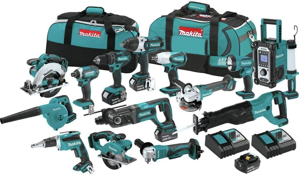 Makita XT1501 18V LXT® Lithium-Ion Cordless 15-Pc. Combo Kit (3.0Ah)