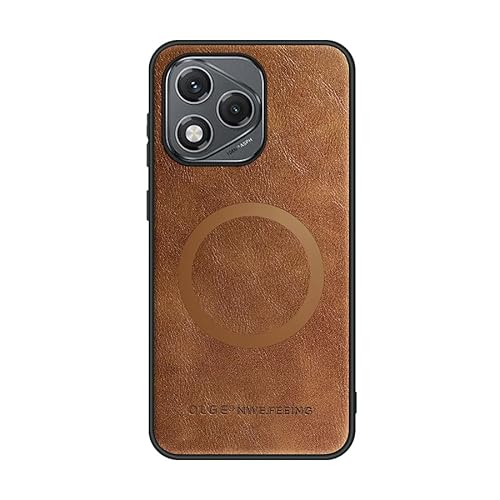 Pzwoxukhov Compatible with Honor 400 Lite Case Cover,PU Leather，Shockproof Phone Case，Compatible with Honor X70i Case Brown