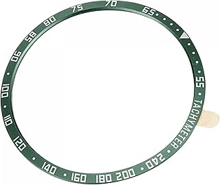 GerRiT ウォッチベゼルリング 粘着カバー スタイルB ステンレス鋼 PVD 傷防止 プロテクター スクリーンダイヤル用 ネイビーグリーン リング直径45 mm