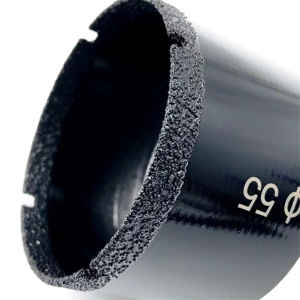 Taladro seco con núcleo soldado de diamante de 6-65 mm para azulejos de porcelana Coronas de mármol Accesorios para cortadores de sierra de granito de vidrio Herramientas de broca, 65 mm