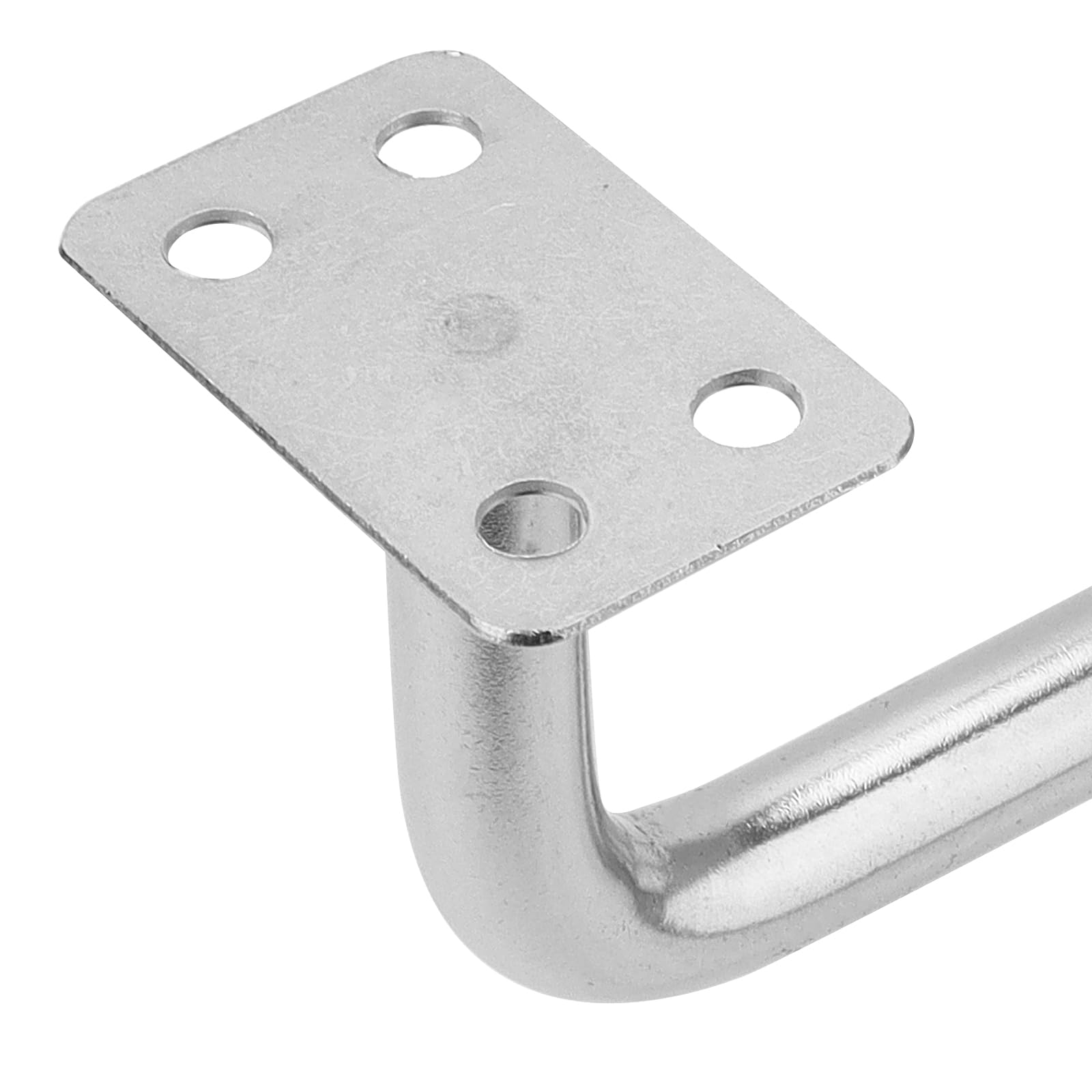 MUKLEI 10 PCS Stair Handrail Brackets, Stair Rail Brackets Stainless Steel, Heavy Duty Handrail Brackets For Stairs Wall Mounted Bannister Brackets, Silver
