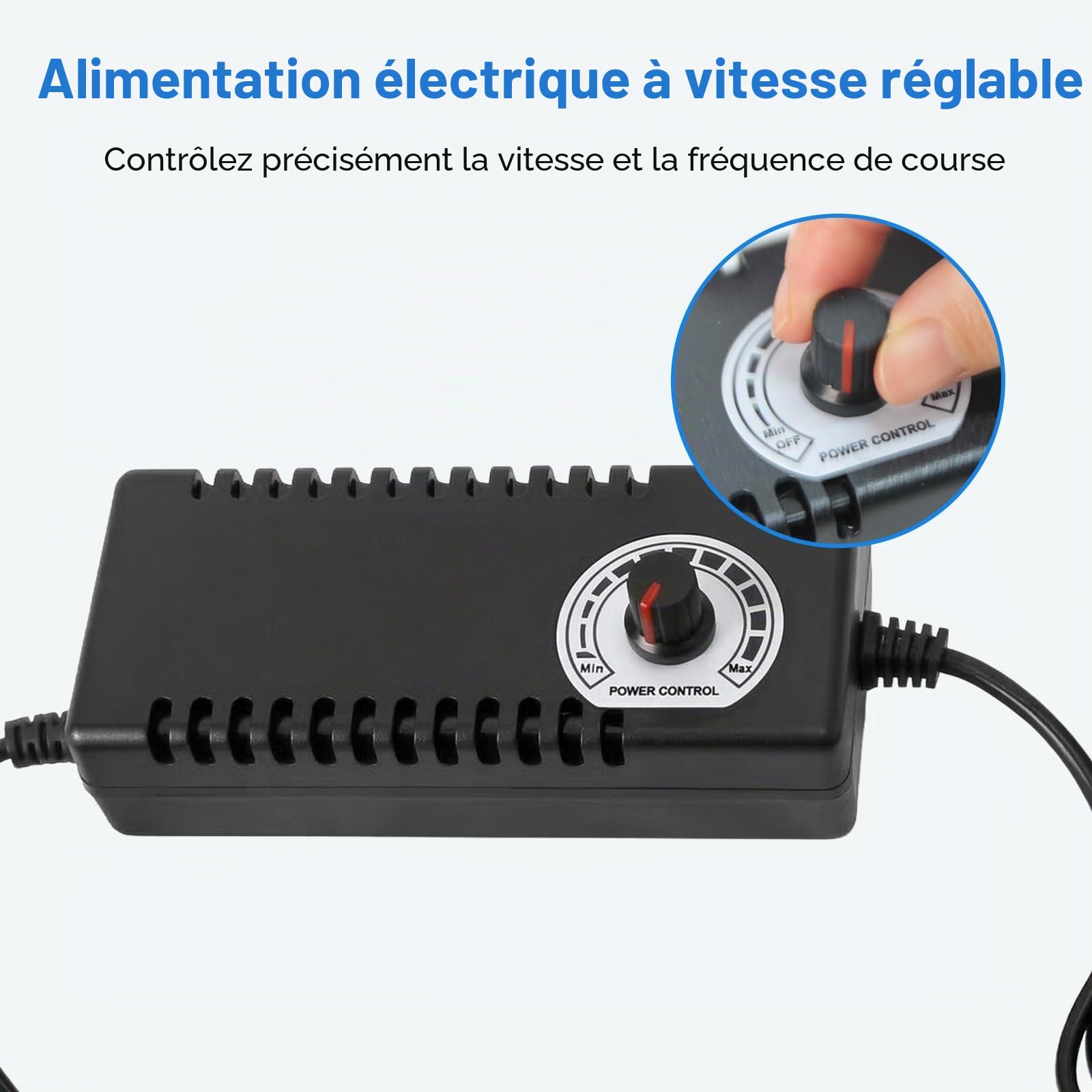 Moteur à piston linéaire, actionneur linéaire avec moteur CC 24V & 290 tr/min, actionneur linéaire télescopique de 3-16 cm avec régulation de vitesse et alimentation électrique