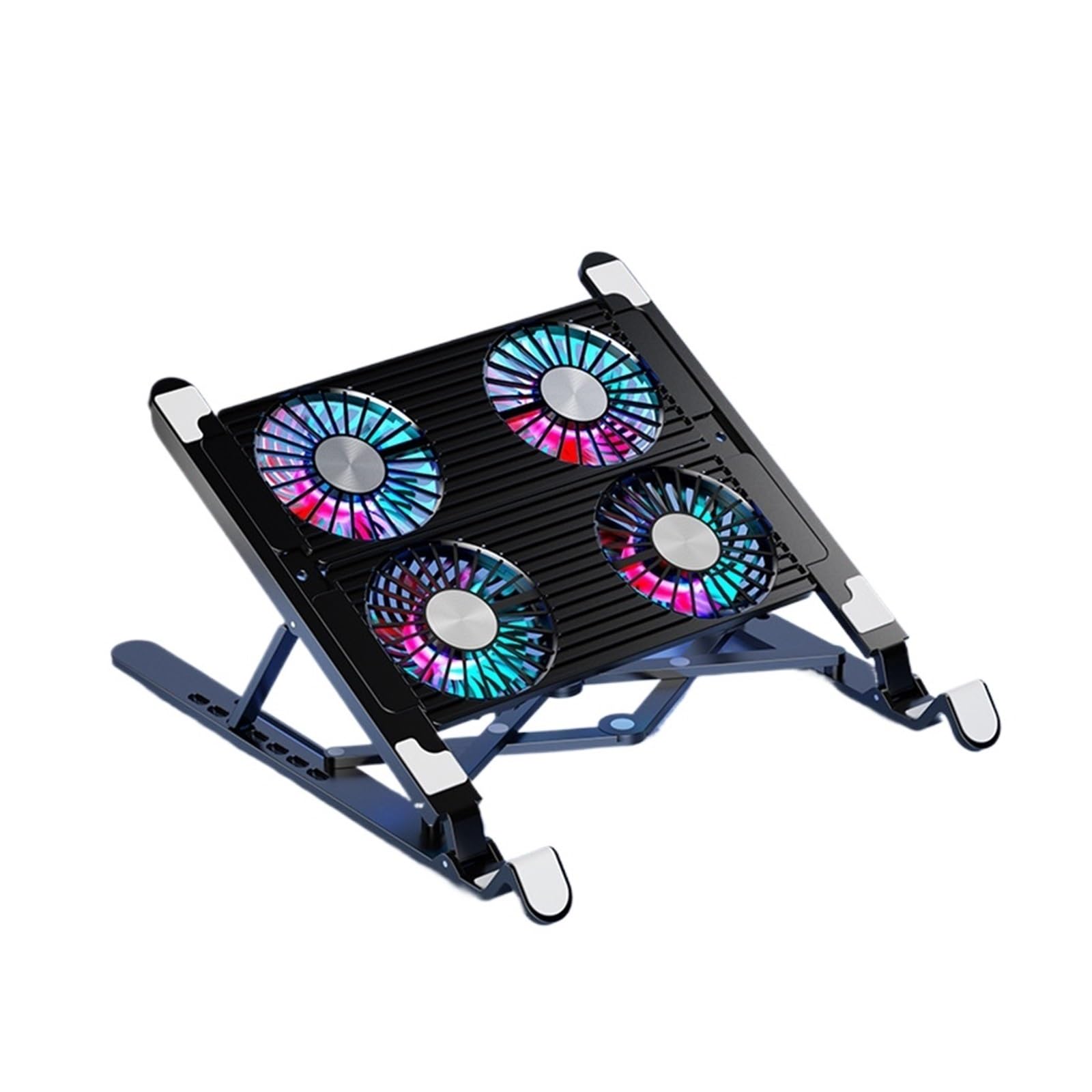 Soporte Base Enfriador for portátil con Ventilador de refrigeración, Soporte Plegable for Tableta, Soporte Ajustable for portátil for Tableta de Juegos de 11-17,3 Pulgadas(B)
