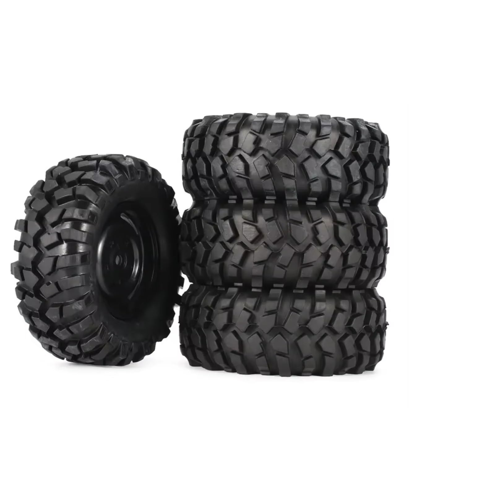 Compatible con HSP para Redcat para Traxxas para Axial 90046 1/10 Piezas para Coche RC Crawler 4x4 4 Llantas De Goma 96 Mm Y 1,9 Pulgadas Bloqueo Talón Ruedas