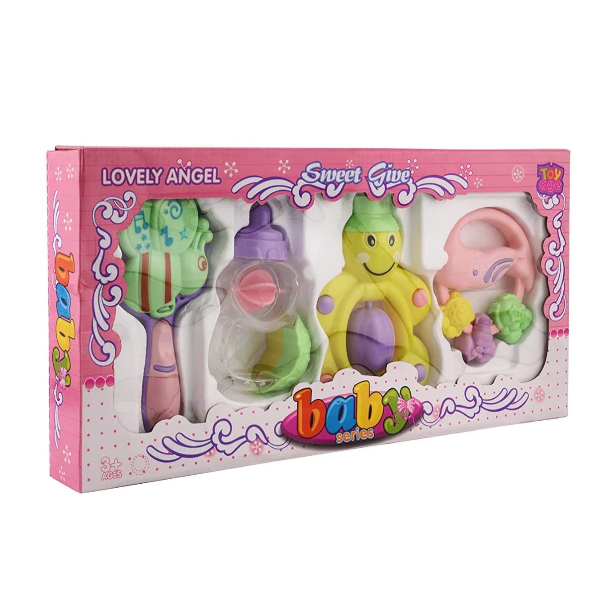 Mahi Enterprise? Rattles and Teether for Babies, Set of 4 Pcs - Colourful Lovely Attractive Rattles and Teether for Babies, Toddlers & Children
