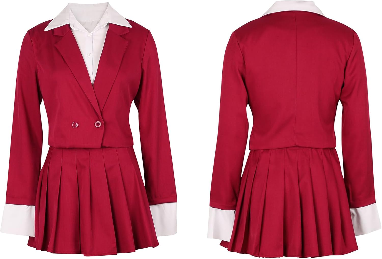 Tcremisa Women 2 Piece Skirt Set Business Casual Outfits Cropped Blazer and Pleated Mini Skirts Suit Office Work Party - Image 6