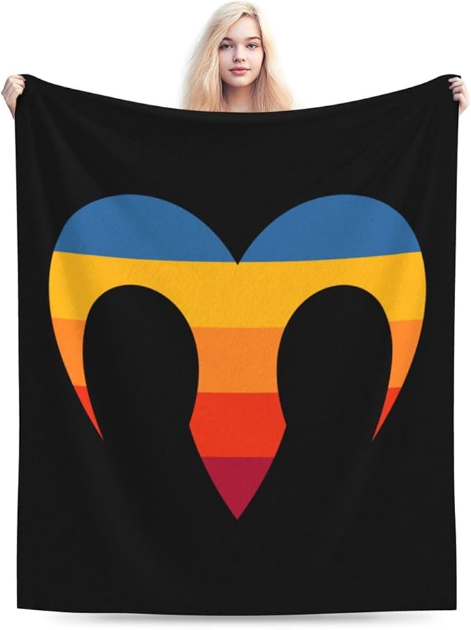 Zodiac Sign Aries Symbol Throw Blanket for Couch 50