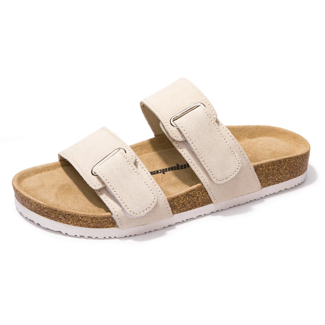 FUNKYMONKEY Unisex Slide Sandals Adjustable Double Buckle with Soft Footbed Comfort Slides for Women and Men