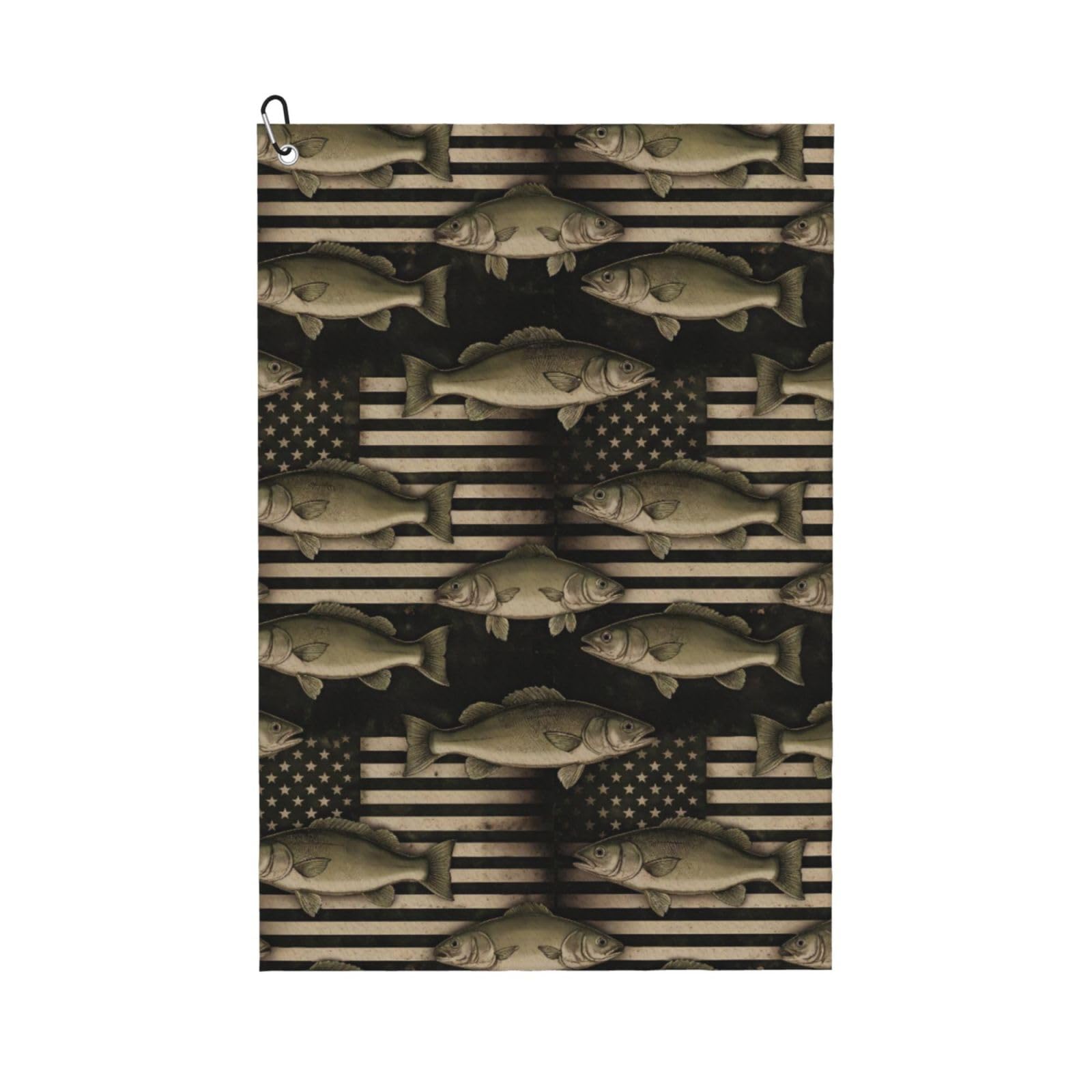 BSDFGSDD Fishing Camo Camouflage American Flag Golf Towel 24 x 16 inches