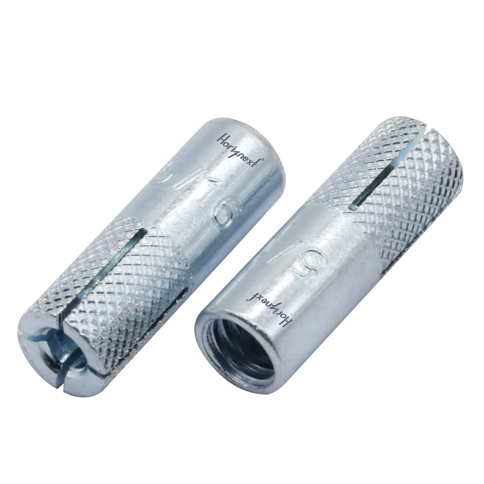 Anclaje desplegable de 5/16 x 1-1/6 pulgadas, kit de tornillos de expansión de acero al carbono chapado en zinc para paneles de yeso de hormigón (100 piezas)