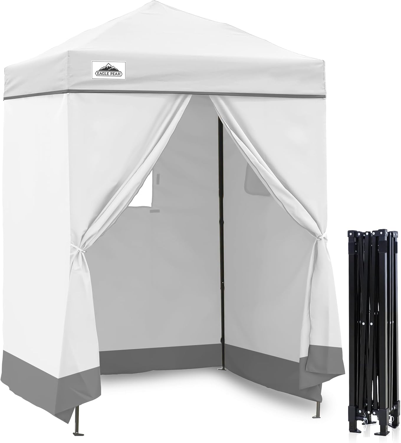 Photo 1 of  EAGLE PEAK EAGLE PEAK Flex Ultra Compact Pop-up Canopy, Sun Shelter, Changing Room, Portable Privacy Canopy Cabana, 5x5 Canopy Tent, for Pool, Fashion Photoshoots, or Camping White 