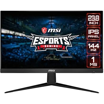MSI Optix G241 Monitor Gaming 24", Display 16:9 FHD (1920x1080), Frequenza 144Hz, Tempo di risposta 1ms, Pannello IPS, AMD FreeSync, Night Vision, Frameless