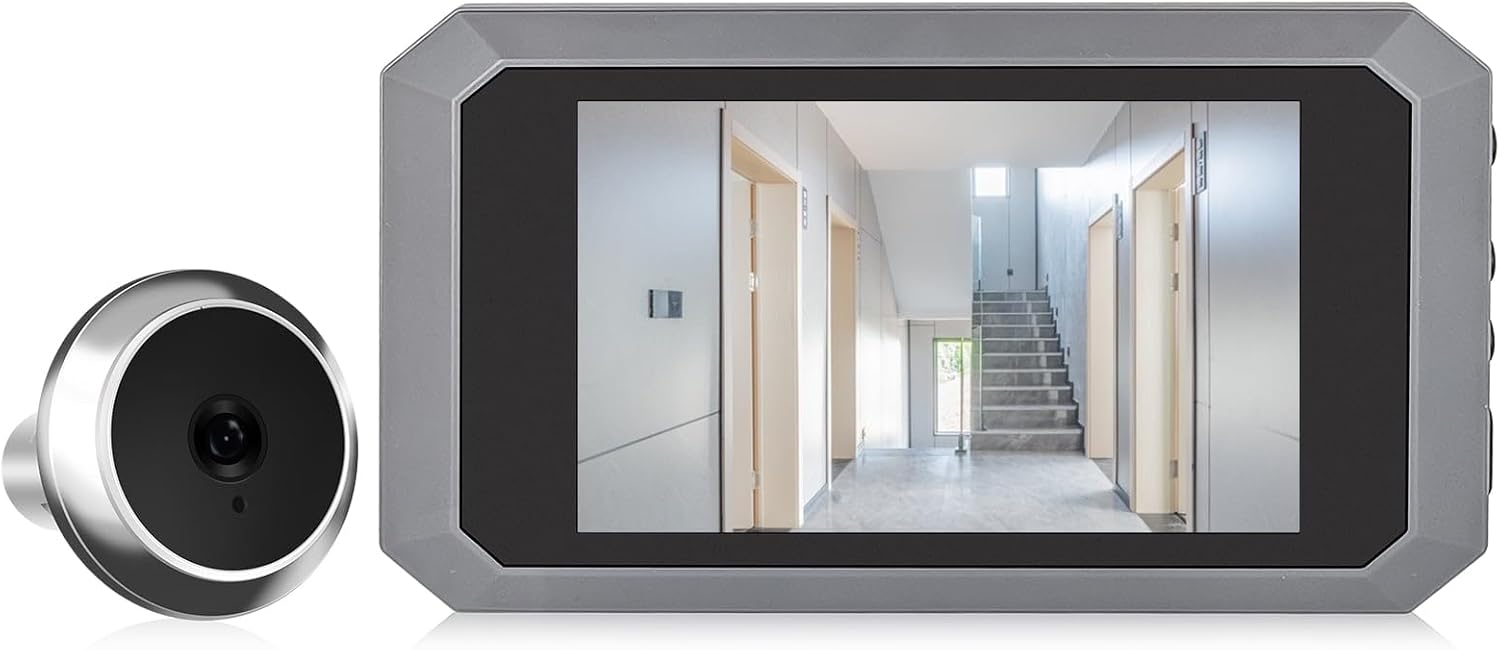 LCD Digital Peephole Viewer, 3.5-inch 2MP Camera for Apartment Door, 120 Degree Color Infrared Camera, 1080P Resolution, Built-in 1400mAh Battery, Type-C Rechargeable, Enhance Apartment