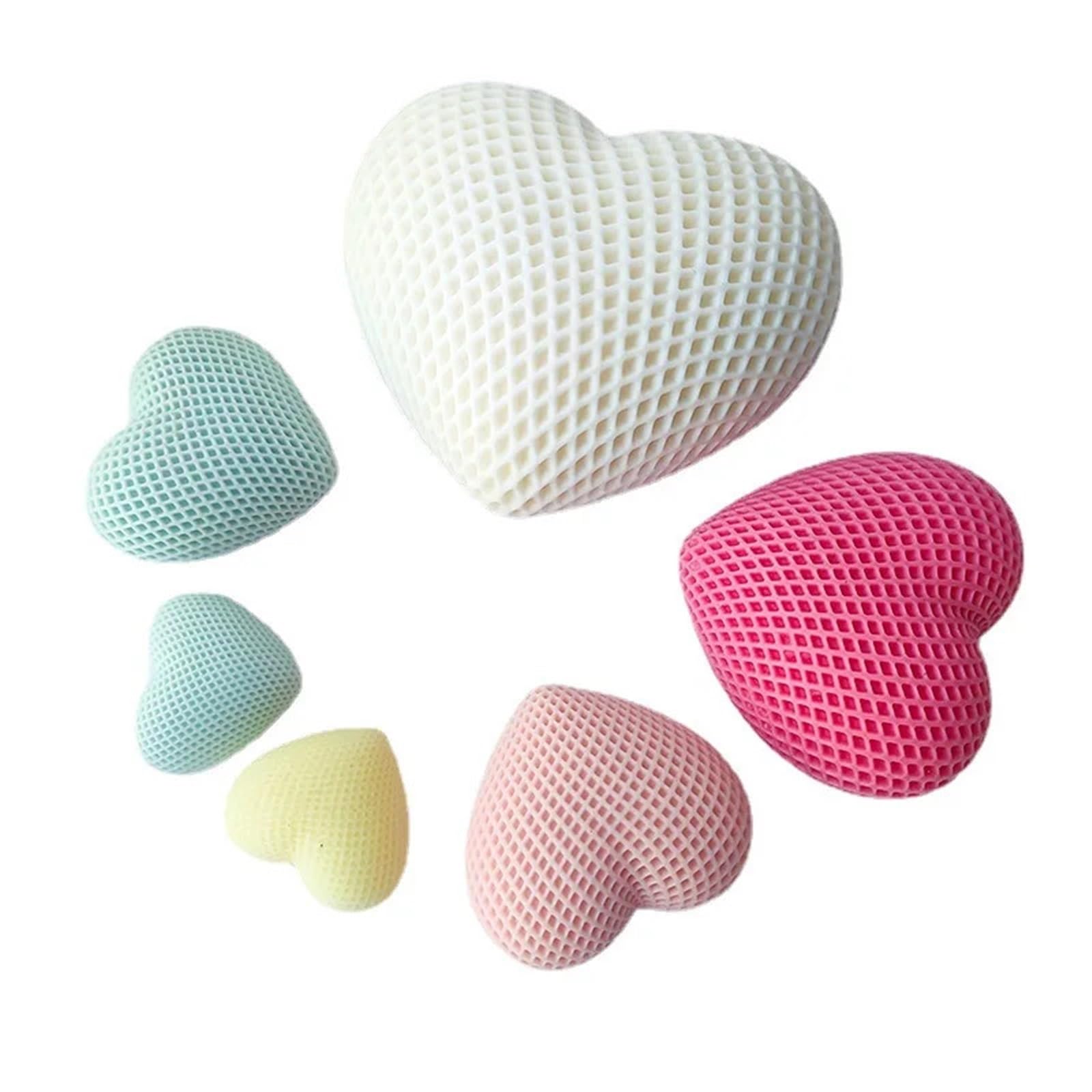 QSCTYG 3D Woven Love Silicone Mold Love Heart Resin Candle Mold Mousse Cake Aromatherapy Candle Mould Chocolate Baking Molds Crafts(01)
