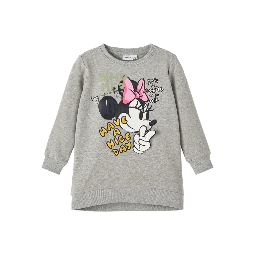 NMFSIMINA MINNIE SWE TUNIC BRU WDI Elbise Kız çocuk
