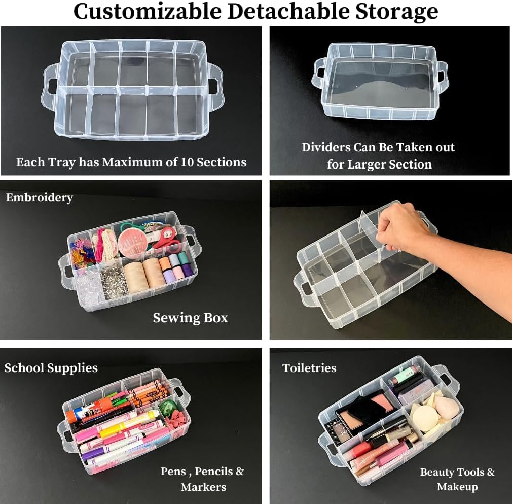 Hivexagon Lot De 3 Boîtes De Présentation Empilables Pour Sac à