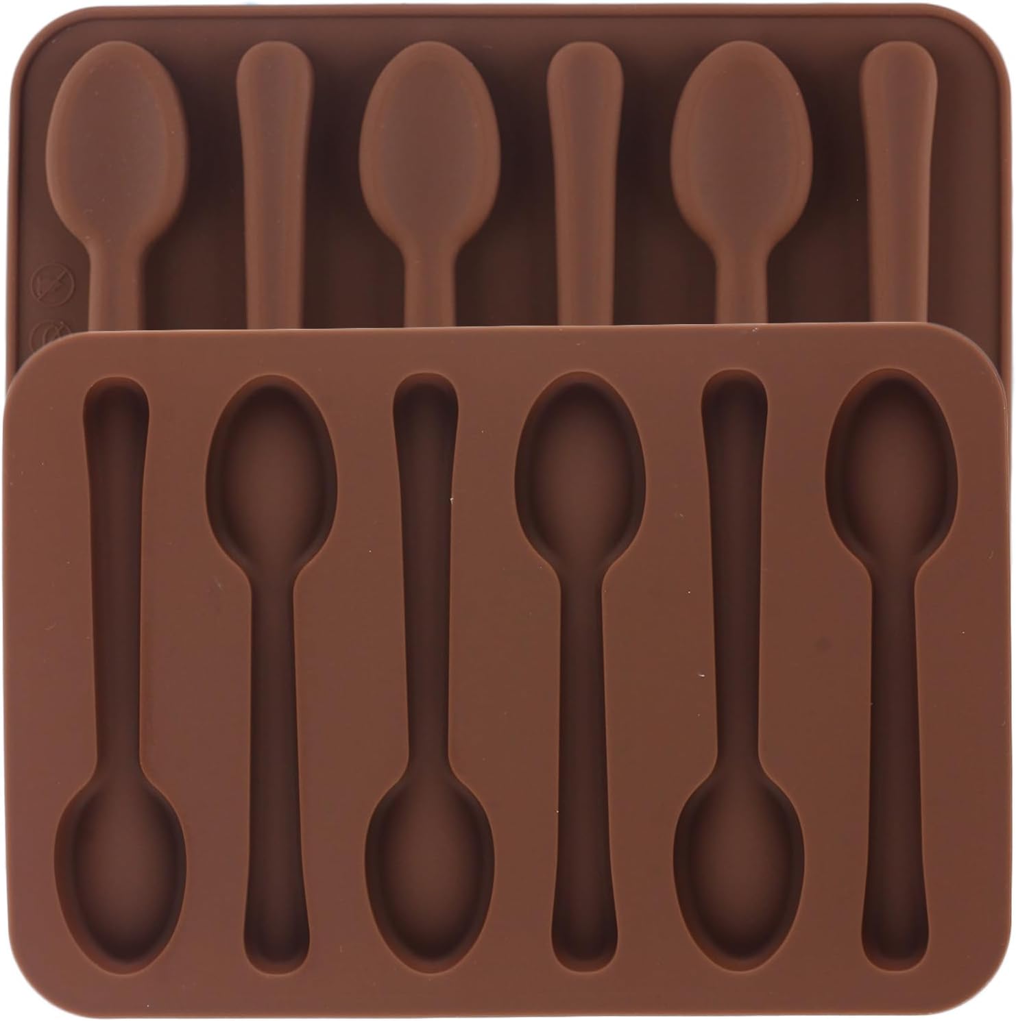 2PCS Mini Spoon Shaped Mold Spoon Silicone Chocolate Molds For Chocolate Candy