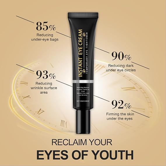 Instant Firming Eye Cream, Eye Tightening Cream Instant for Dark Circles and Puffy Eyes, Anti-Aging Eye Serum to Reduce Wrinkles & Puffiness, Under Eyes Bags, Suitable for All Skin Types,25g