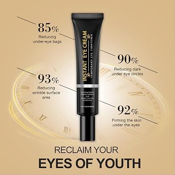 Instant Firming Eye Cream, Eye Tightening Cream Instant for Dark Circles and Puffy Eyes, Anti-Aging Eye Serum to Reduce Wrinkles & Puffiness, Under Eyes Bags, Suitable for All Skin Types,25g