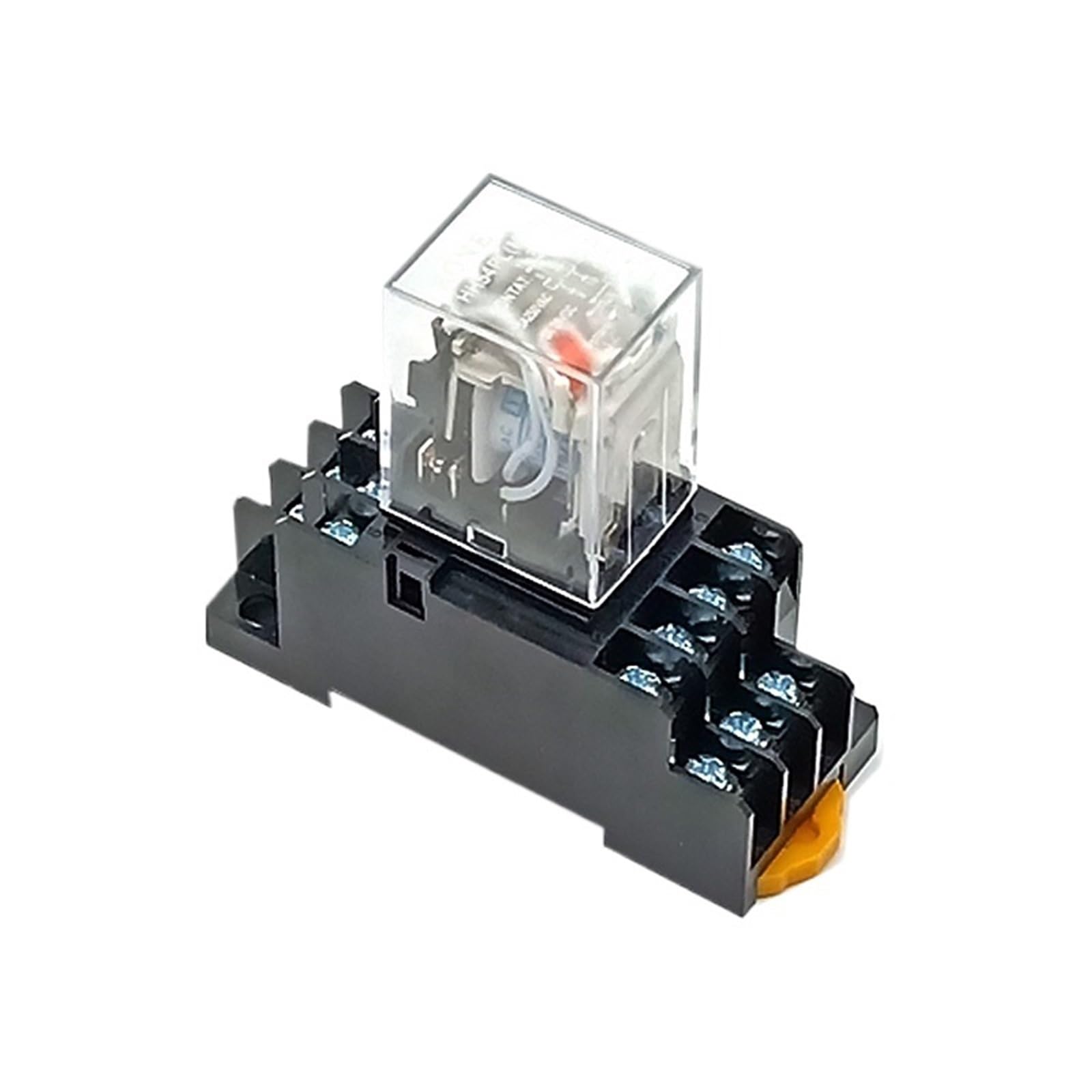 5 zestawów Ogólne cewki przekaźnikowe DPDT Micro Przekaźnik Elektromagnetyczny Przełącznik z podstawą gniazda LED AC 110/220 V DC 12/24 V MY2NJ MY3NJ MY3NJ MY4N (MY2NJ HH52P, DC110V)