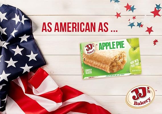 JJ's Apple Snack Pies, Individual Dessert, Fresh-Baked, Perfect for Snacks, Nut-Free, Kosher Parve, 4 Oz Each (Pack of 6) By Snacks and More