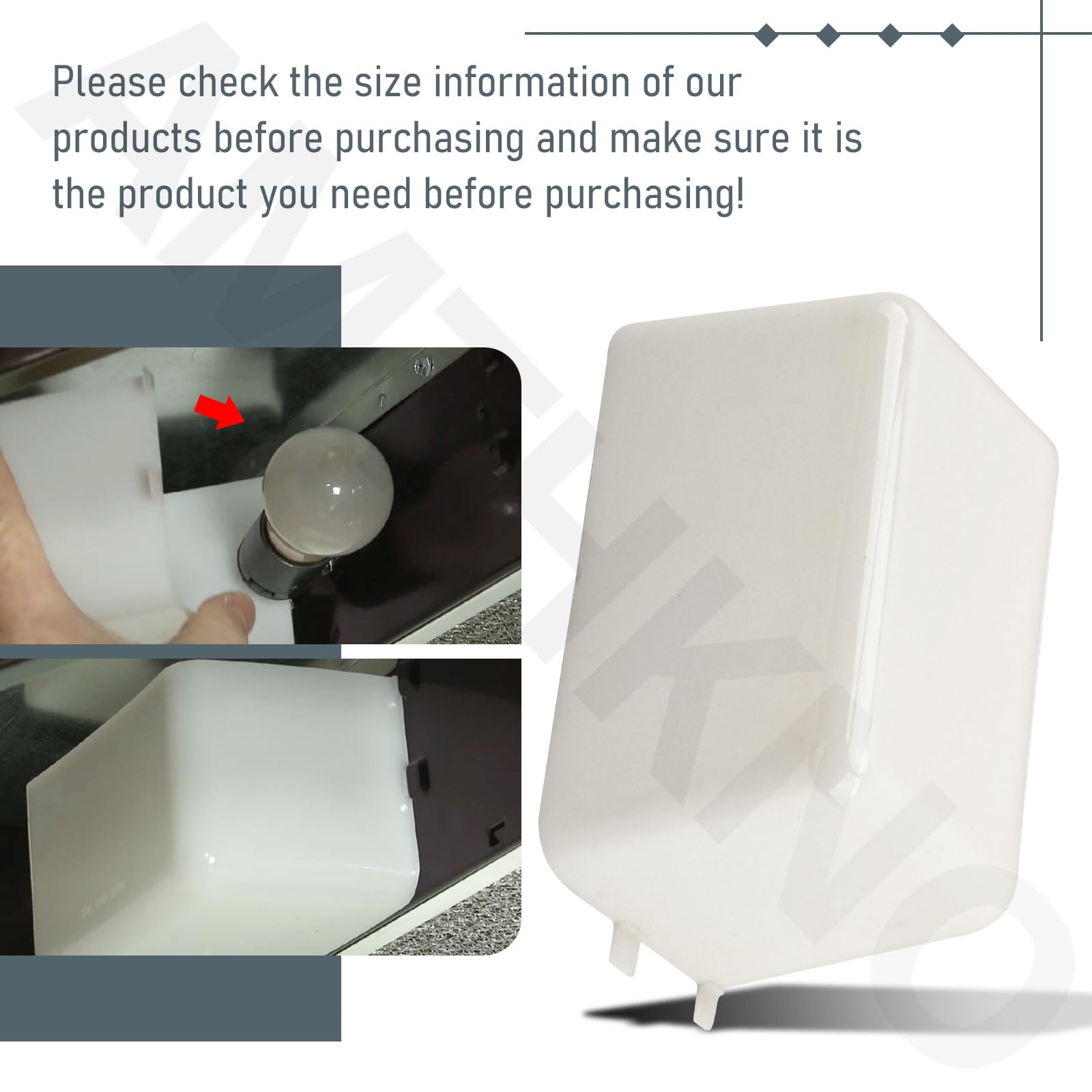SR401650 Lente de cubierta de luz compatible con campana extractora Broan R401650 AP5613955 QL1 NS65 4