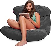 Vista 596 de Posh Creations Puf estructurado cómodo para jugar, leer y ver la televisión, Malibu Lounge, tela de lona para colorear, criaturas