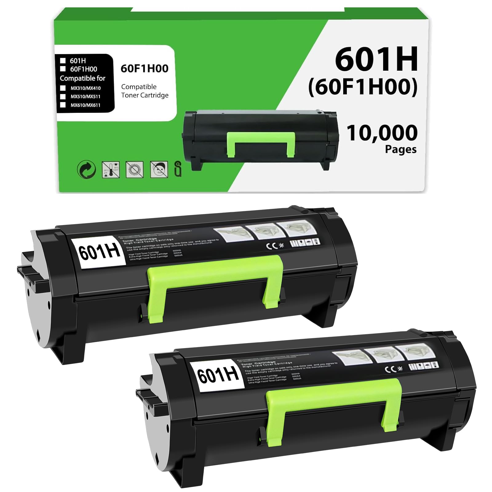 601H Toner Cartridge Compatible for Lexmark MX310dn Toner 601H 60F1H00 for MX310dn MX611de MX611dhe MX610de MX511de MX410de MX511dhe MX510de MX511dte