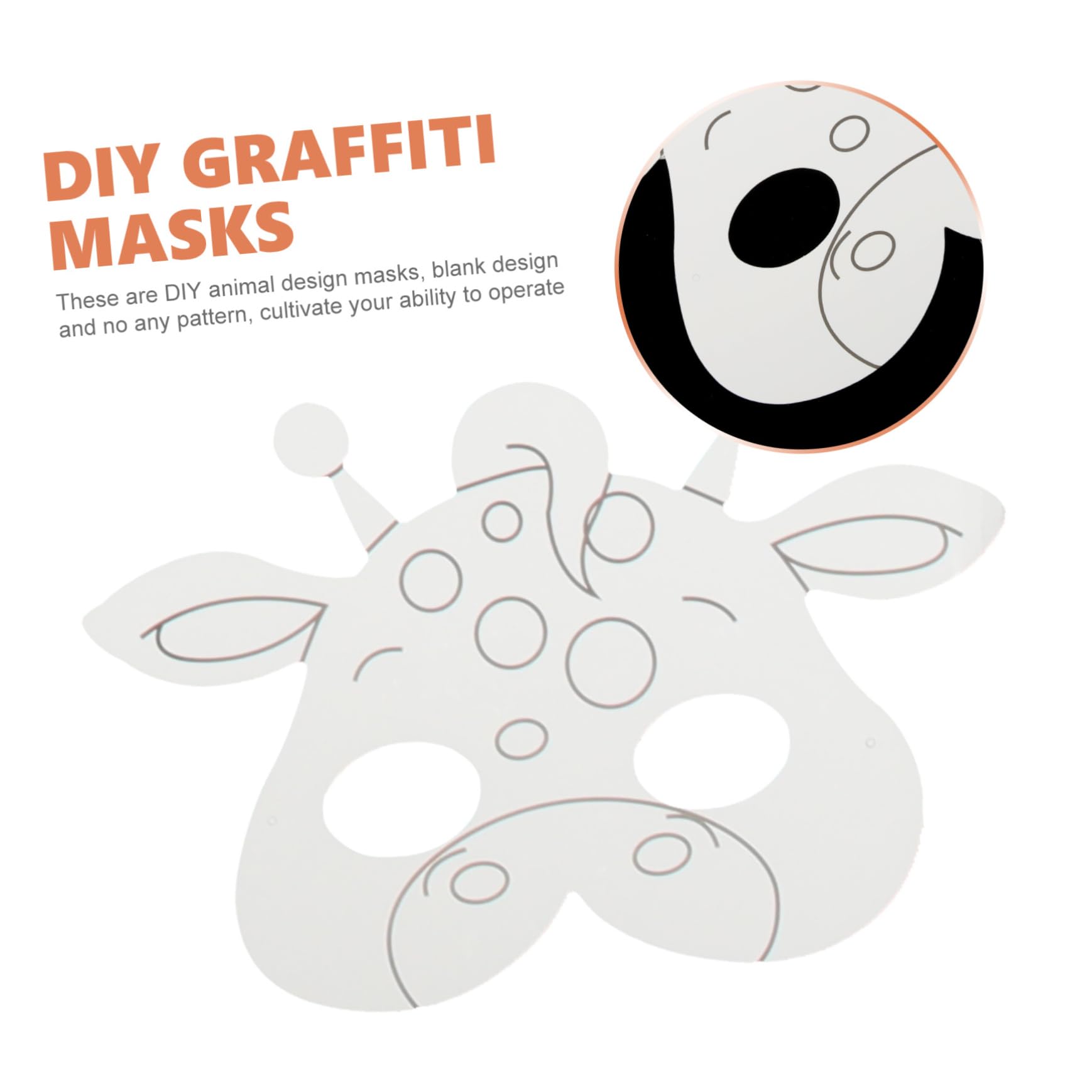 ibasenice 2sets Maschere Per Animali Per Maschere Bianche Da Colorare Per Feste e Halloween Per Attività Creative e Gioco Di Ruolo