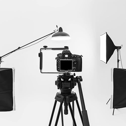 Miniatura 2 de Soporte de flash de cámara en forma de L doble soporte de cámara de metal en forma de L Soporte de zapata caliente Soporte estabilizador de mano