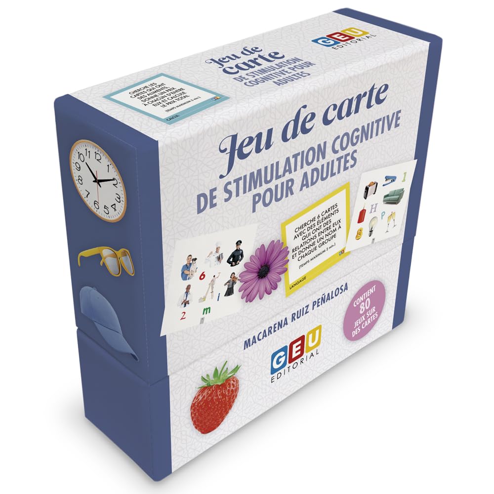 Editorial GEU Jeux DE SOCIÉTÉ Adulte | Memory Adulte | Jeux Alzheimer | Cartes De Stimulation Cognitive | Améliorez, La Mémoire, L'attention, Le Langage | Jeu pour Senior