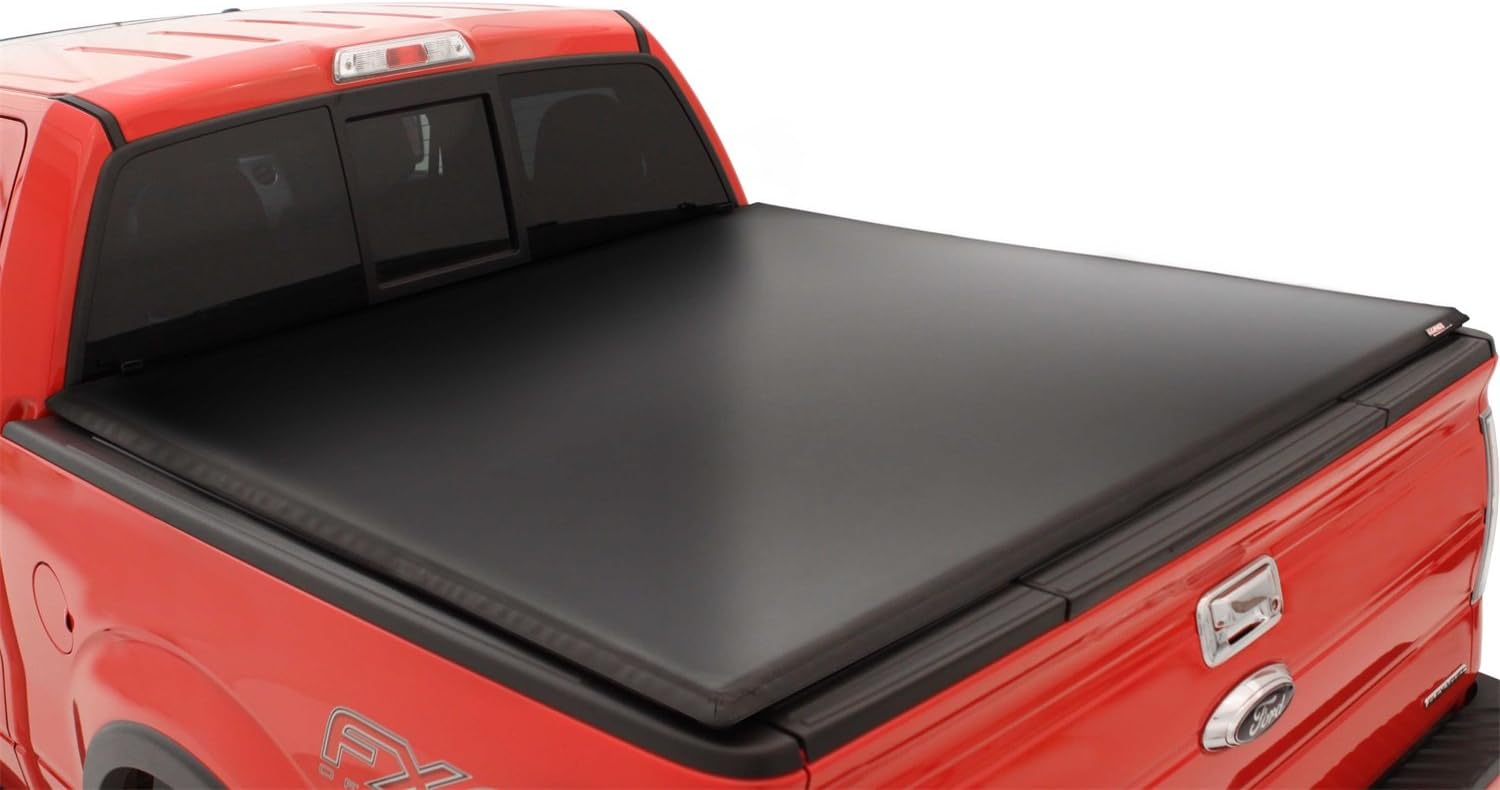 Genesis Tri-Fold Soft Folding Truck Bed Tonneau Cover | 95085 | Fits 2005 - 2015 Toyota Tacoma 6' 2" Bed (73.5")