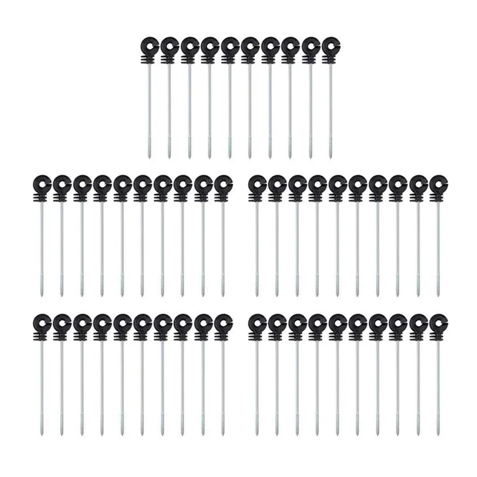 Isolatori Per Recinto Elettrico 25 isolatori di distanza for recinzione elettrica, isolatori ad anello in plastica, vite a lunga distanza for palo di legno Isolatori Ad Anello Per Recinzioni Elettrich