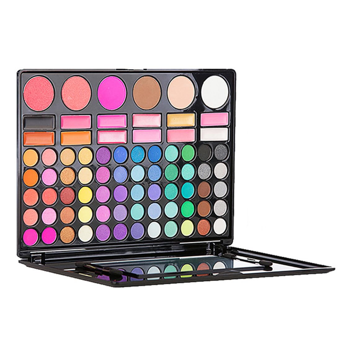 78 Colores Sombra De Ojos Paleta, Paleta de Sombras de Ojos, Maquillaje Cosmética, Paleta de sombras de ojos de duración, caja negra, para Profesional y Diario, multicolor