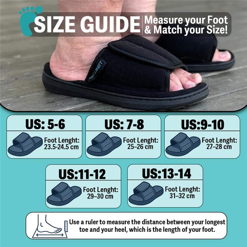 Beltwell® - Super-Wide & Adjustable Slippers For Very Swollen Feet for Men and Women3