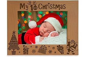 My First Christmas Picture Frame-Capture Your Baby's First Christmas with Our Engraved...