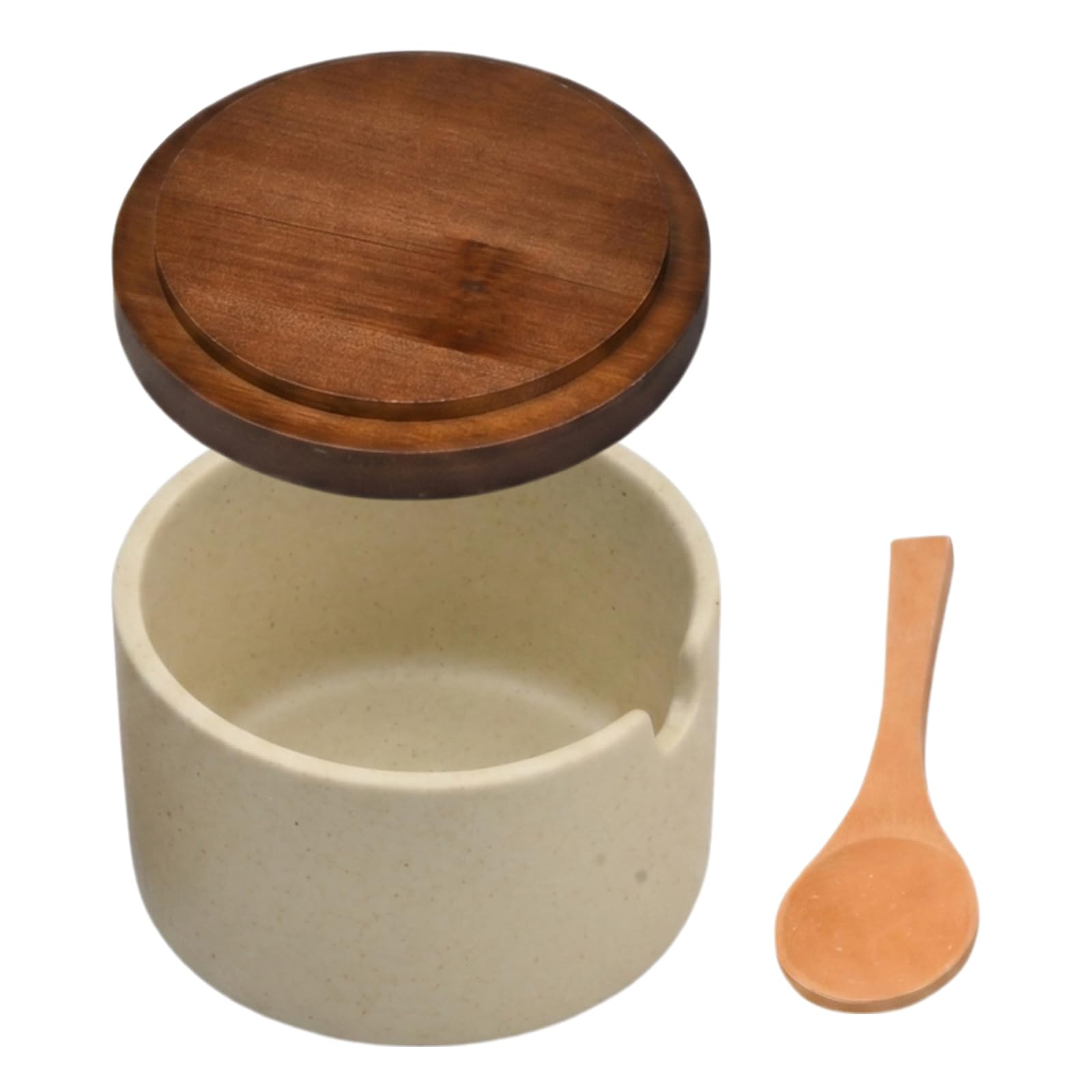 Zuckerdose mit Löffel, 225ml Keramik Salztopf mit Deckel und Löffel, Modern Gewürzgläser Zuckerbehälter, Keramik-Frischhaltedose für Kaffeebohnen, Zucker, Tee, Gewürze usw