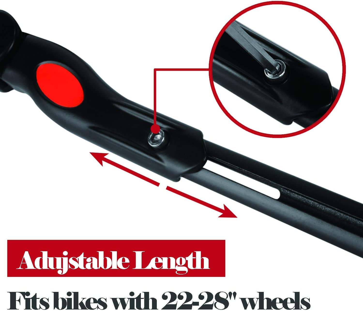 UDee Bicycle Kickstand Adjustable, Bicycle Side Kickstand Rear Mount Fit for 22" 24" 26" 28" 1