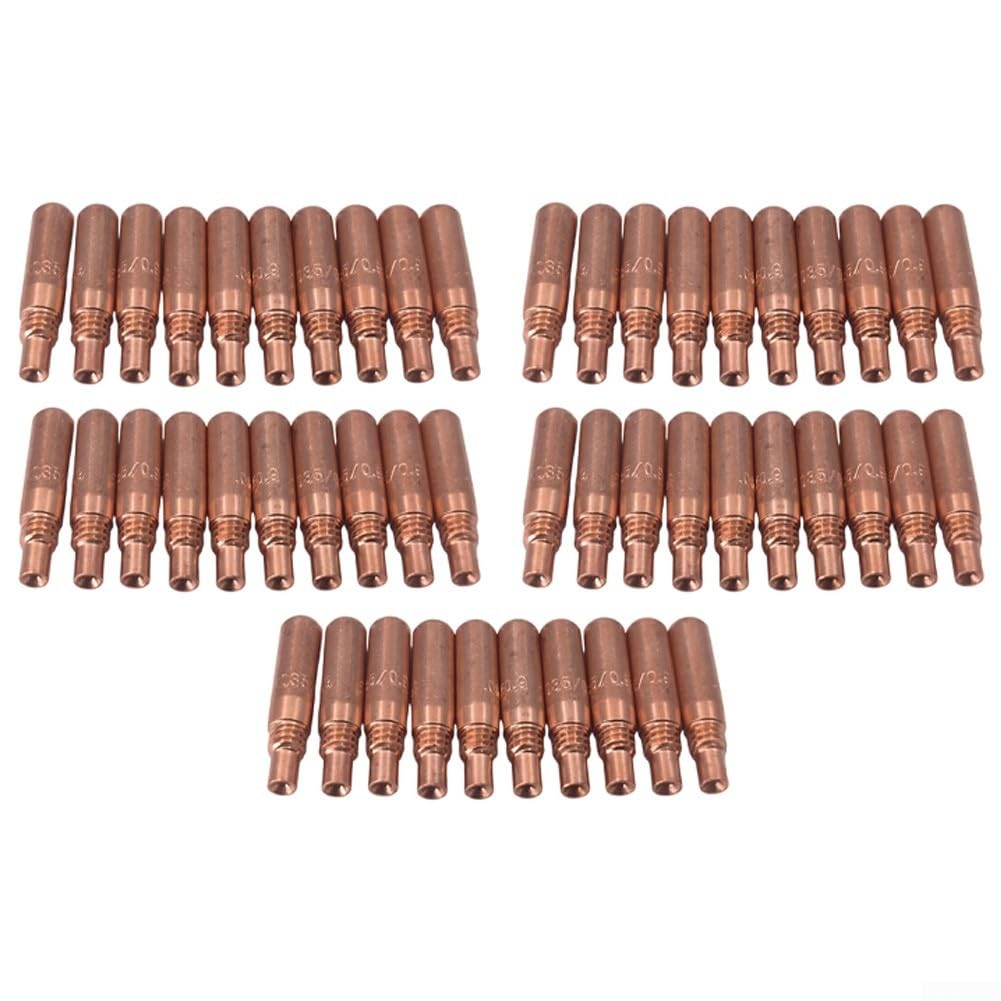 Standard .035 per ugello mig in rame per Miller per sistema acculock (50pk) | Compatibile con mugnaio per mdx, adatto per diffusori D-M100 e D-M250, dimensioni 0,35 pollici, materiale in rame