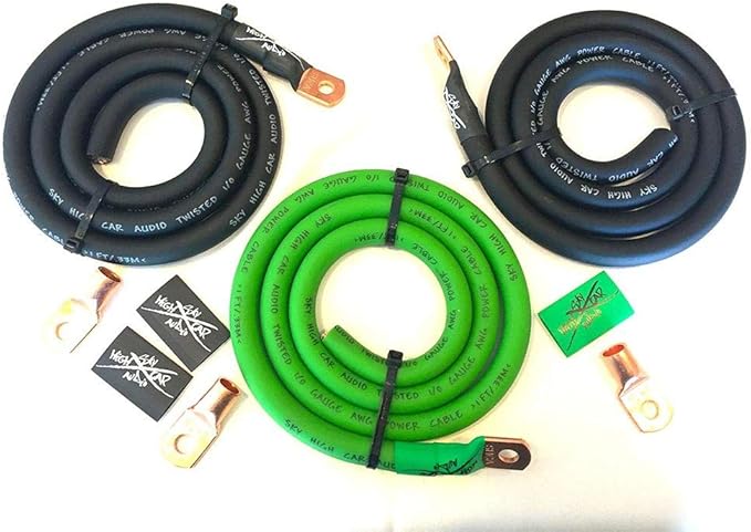 Sky High Oversize 1/0 Gauge AWG Big 3 Laptop Rosso/nero Cablaggi Elettrici Kit - Foto 2