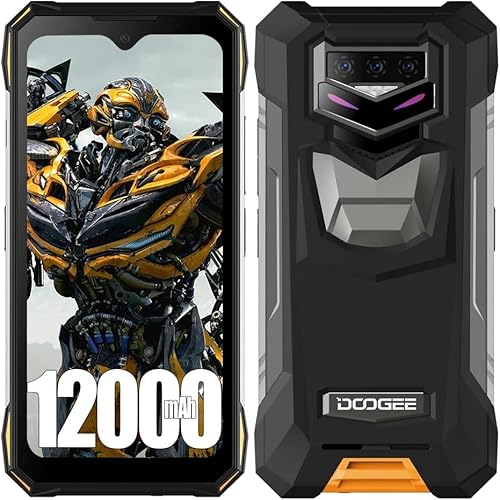 DOOGEE S89 PRO Rugged Smartphones 8gb+256gb Android 12 Waterproof Cell Phone, 64MP Camera + 20MP Night Vision Camera, 6.3" FHD+ Screen 12000mAh Big Battery Dual SIM 4G Unlocked Rugged Phone Orange