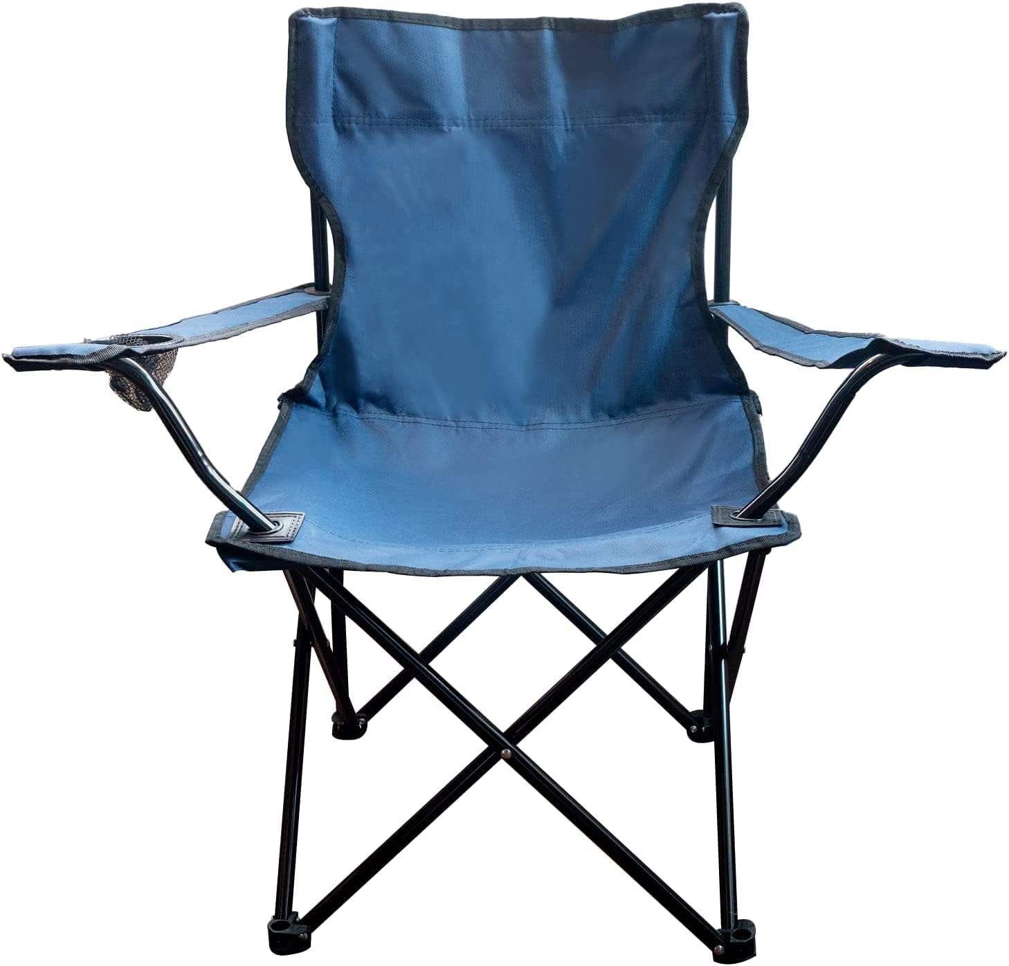 Outdoor Folding Chair with Armrest Camping Fishing Seat Portable Beach Camping Picnic Beach Outdoor Portable Camping Chair, 1 pack, LC-CHAIR01-BL-2