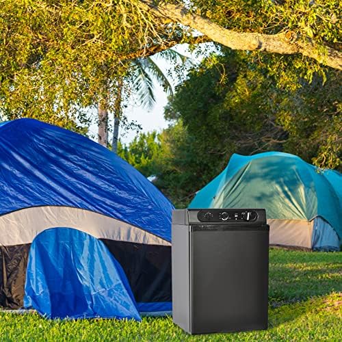 Smad Gas Fridge, 3 Way Camping Fridge 61L for Campervan, Motorhome, RV, Camper, 240V/12V/LPG Propane, Black
