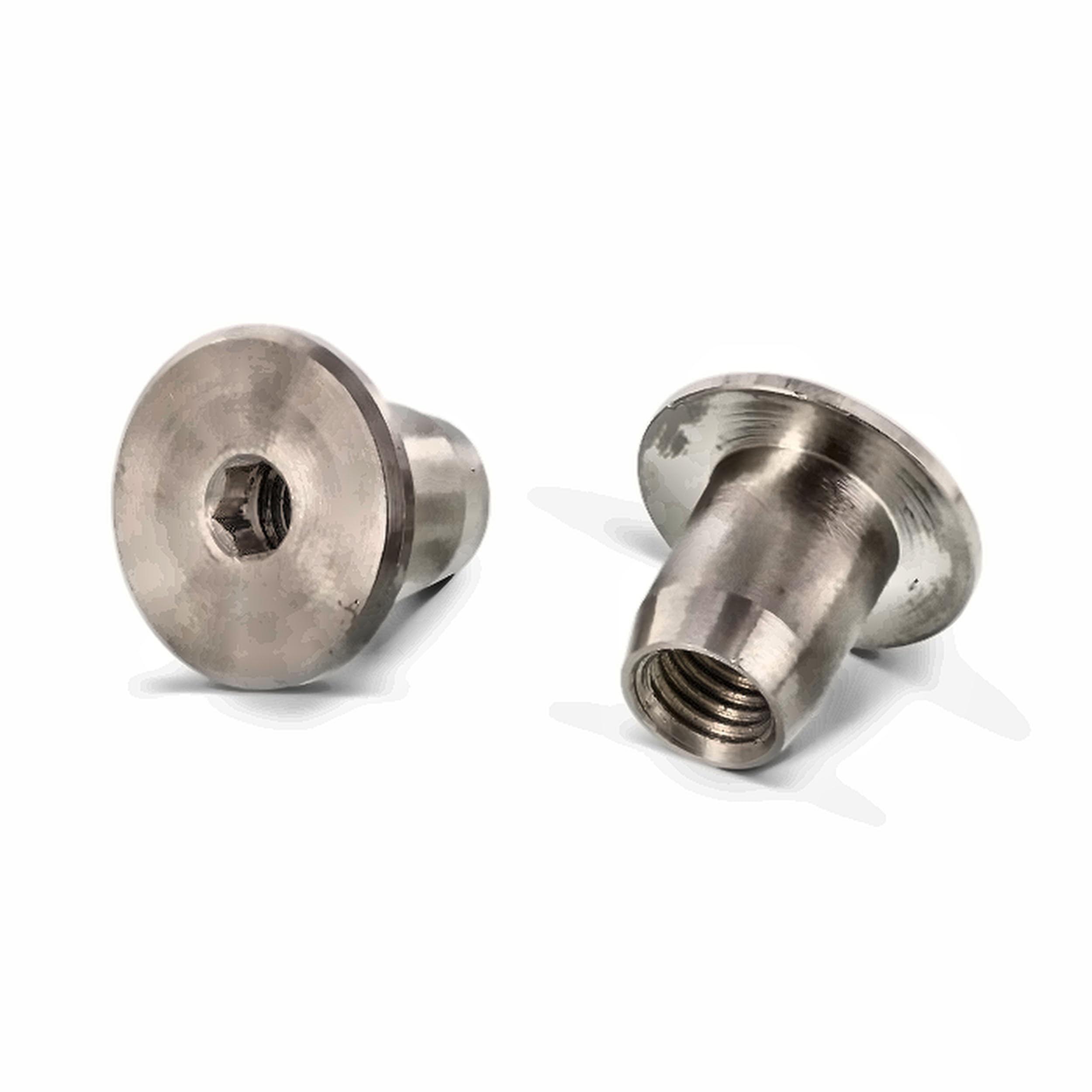 Dadi a manicotto M12 x 18 in acciaio inox A4 V4A, testa piatta SW 4, antiruggine, resistenti alla corrosione, simile a DIN 9262, pezzo