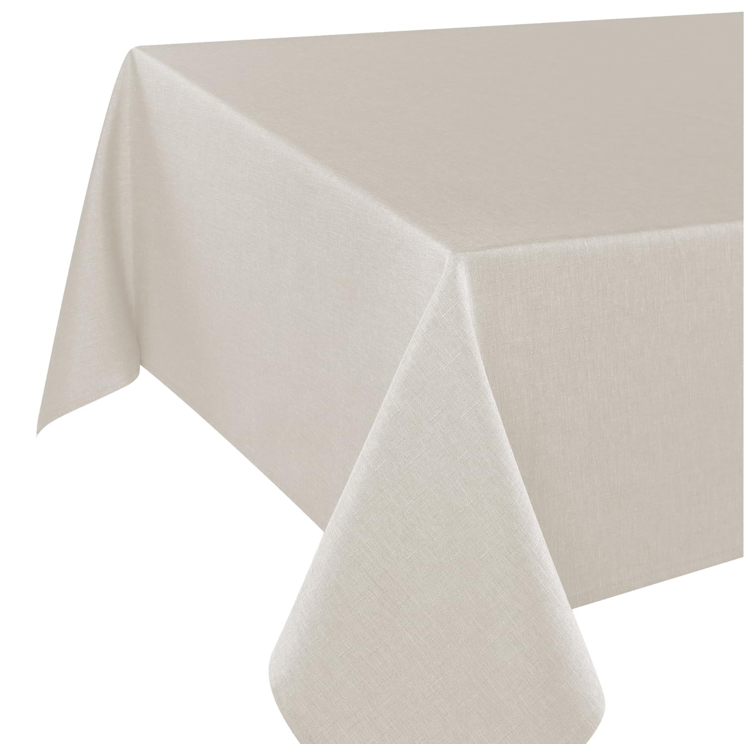 Delindo Lifestyle Beige Tablecloth Vienna Home, Modern Table Linen With Stain Protection For All Year, Sand Grey, 140X220 Cm