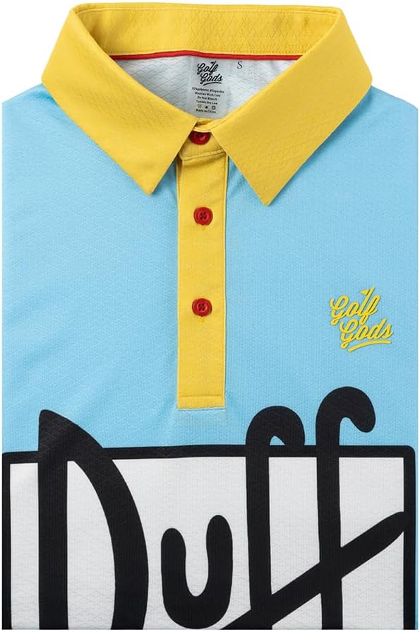 Golf Gods Duffman Cool Tech Performance Golf Polo | Moisture Wicking Golf Shirt | Bold Red Statement Polo
