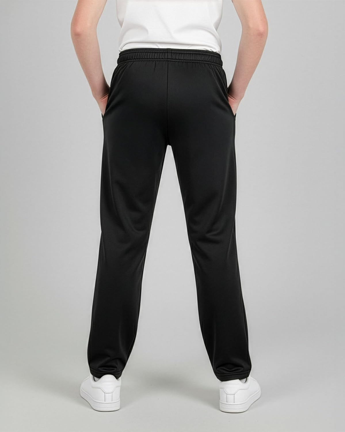 Real Essentials 3 Pack: Boys' Tricot Open Bottom Sweatpants - Athletic Running Pants with Pockets for Kids Teens Youth - Image 6