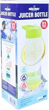 Milestone Sports 65790 Juice Twist Fruit Water Drinks Bottle, Lime Green, 500ml